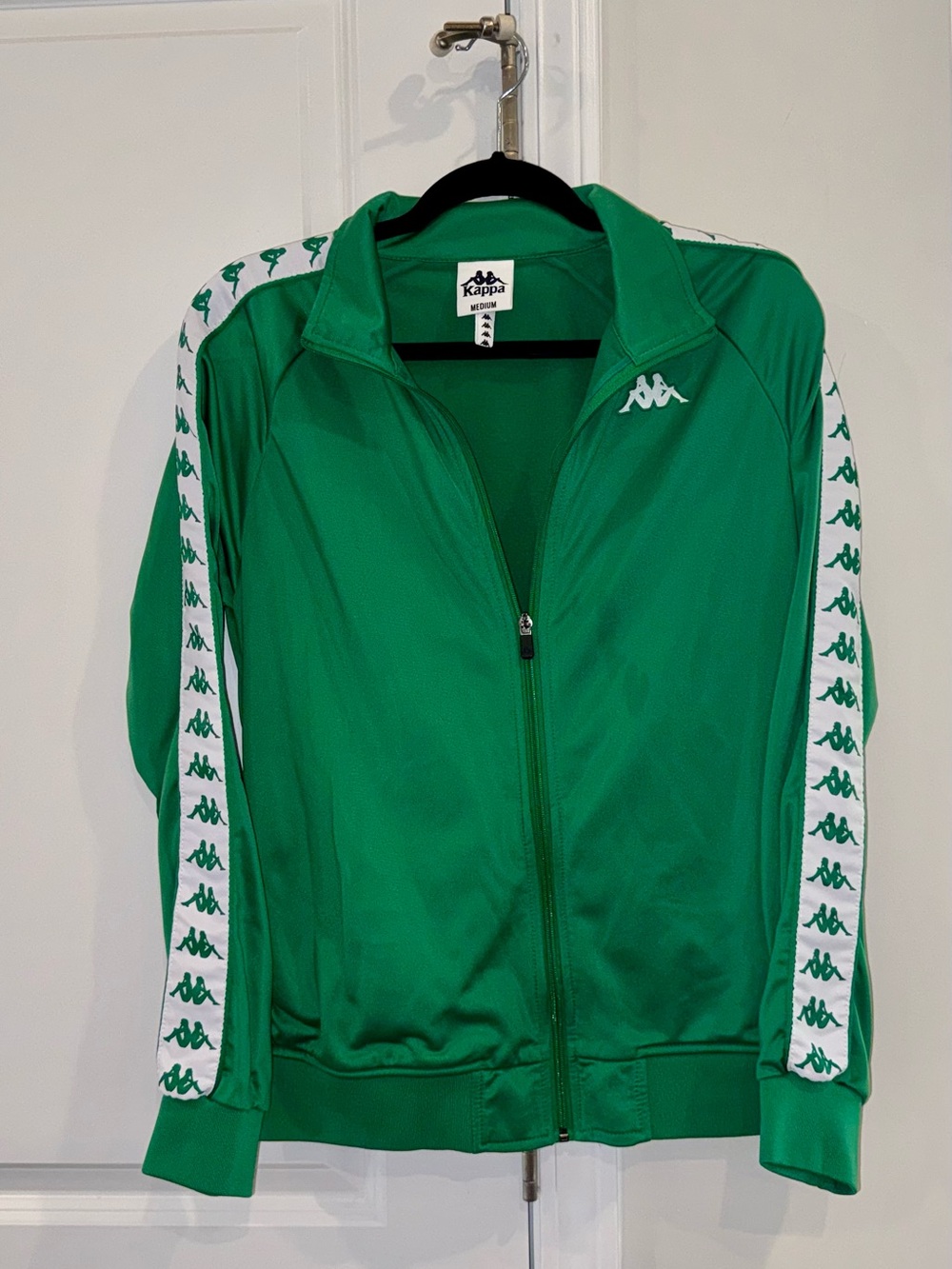 Kappa Men’s Green Jacket with White Logo Medium